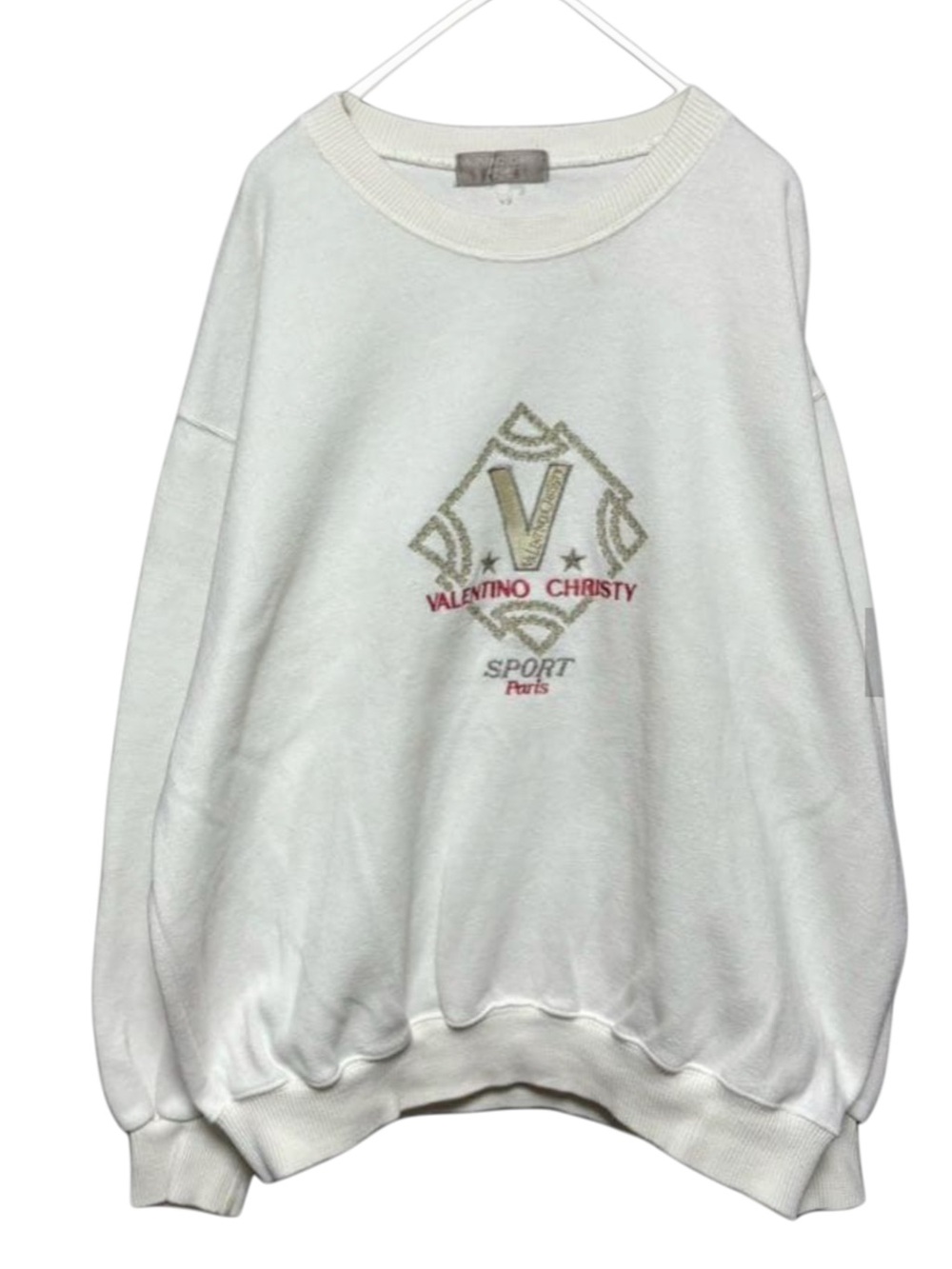 Valentino Garavani White Crewneck Sweatshirt with Crest Logo